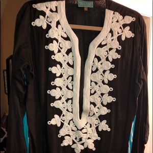 Brown and cream tunic